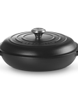 Cast Iron - 30cm Shallow Casserole SS Knob, Black