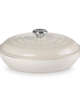 Cast Iron - 30cm Shallow Casserole SS Knob, Meringue
