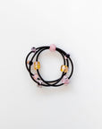 11 Glass Beads on Neoprene Bracelet