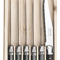 Laguiole - 6 Pce Steak Knife Set GB, Black