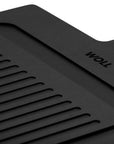 Cut & Serve - 49x25cm Board w Handle & Ribs, Black