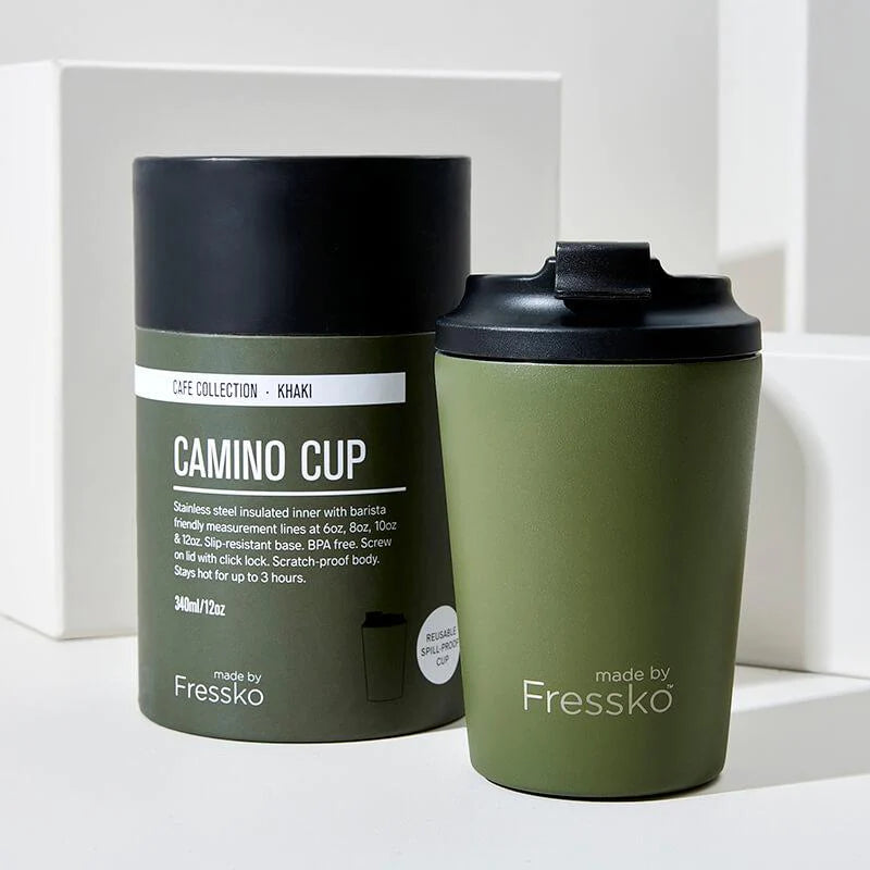 Camino - 340ml/12oz Cafe Cup, Khaki