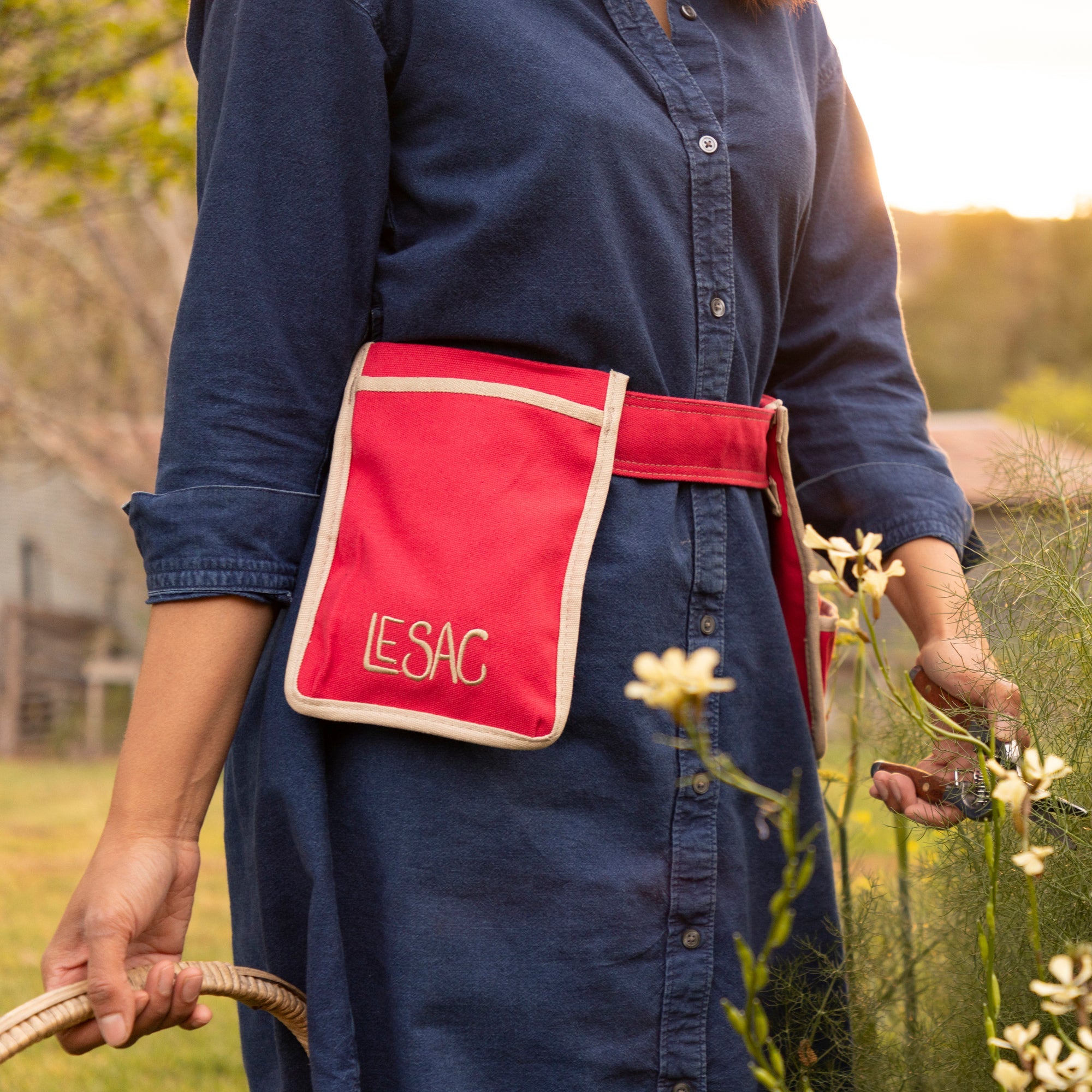 Canvas Gardening Belt - Red