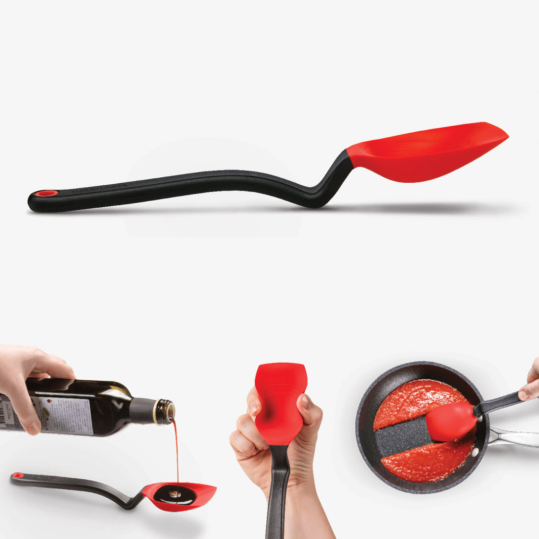 Supoon - Sit Up Scraping Spoon, Red