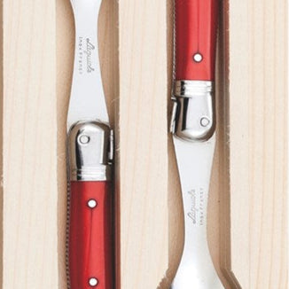 Laguiole - 2 Pce Salad Server Set, Red