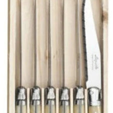 Laguiole - 6 Pce Steak Knife Set GB, Light Horn