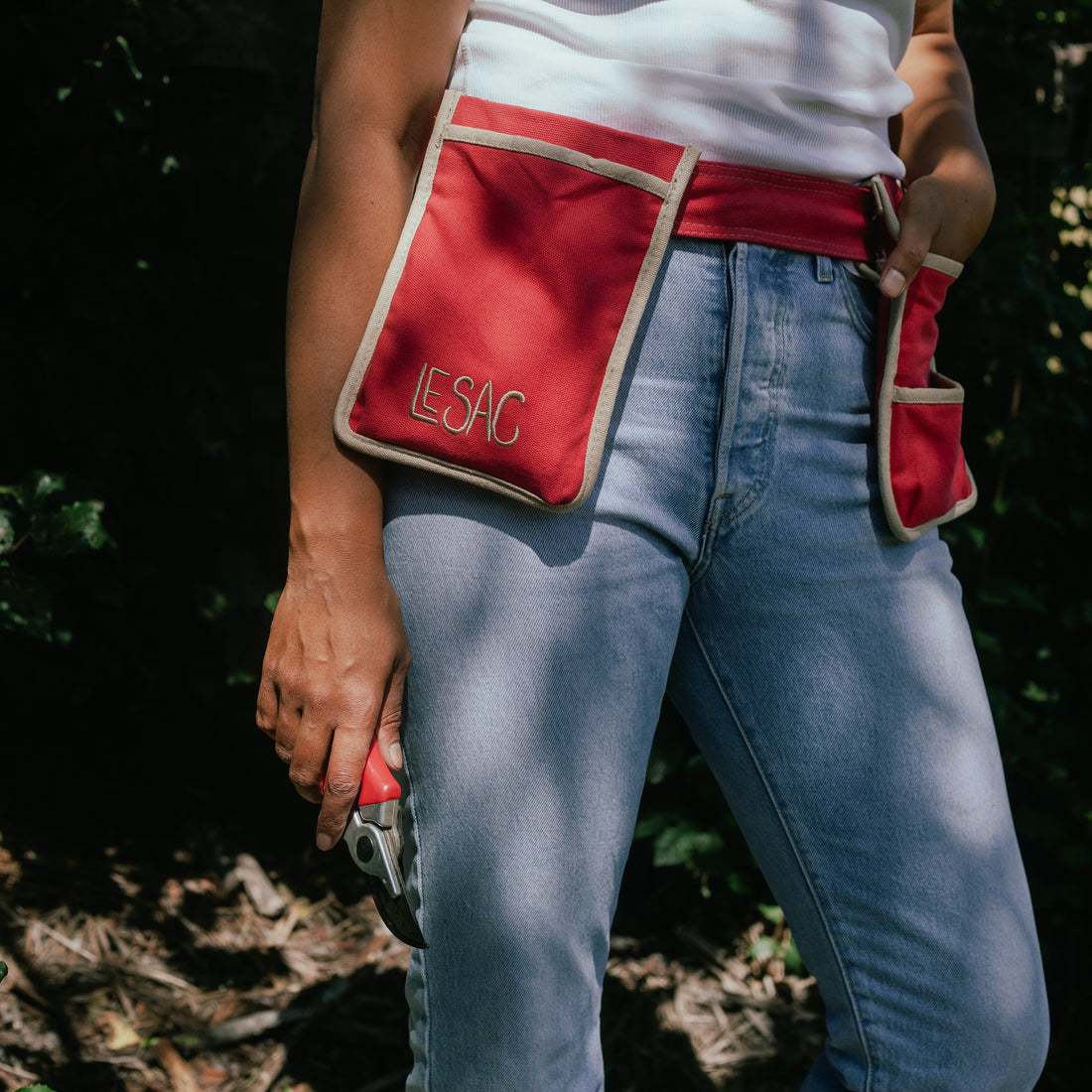 Canvas Gardening Belt - Red