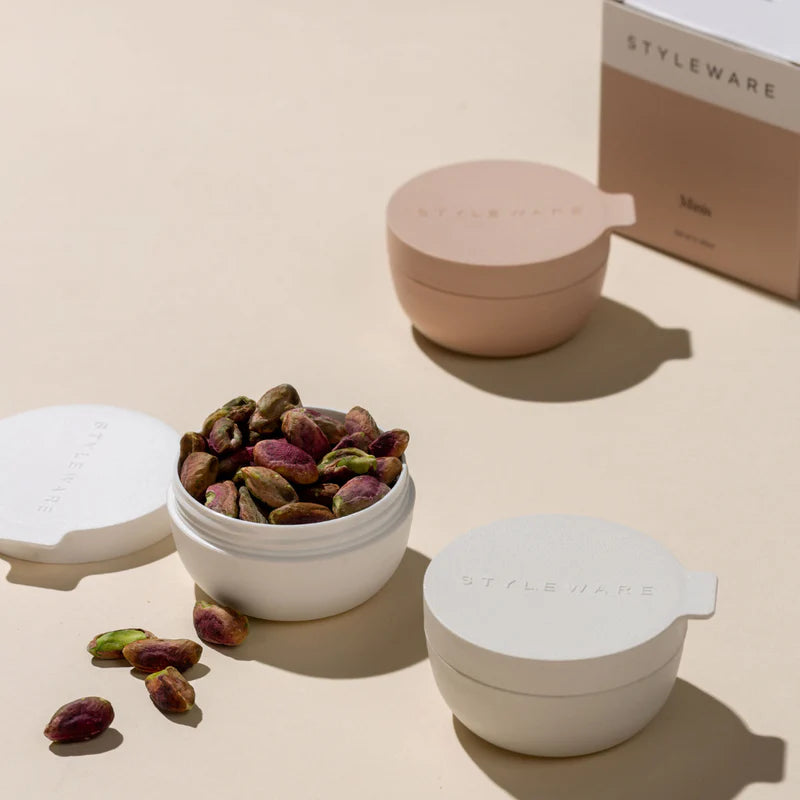 Minis - Set 2, 60ml Bowls w Lid, Salt