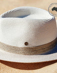 Parsley Bay - S/M Fedora, Ivory/Camel