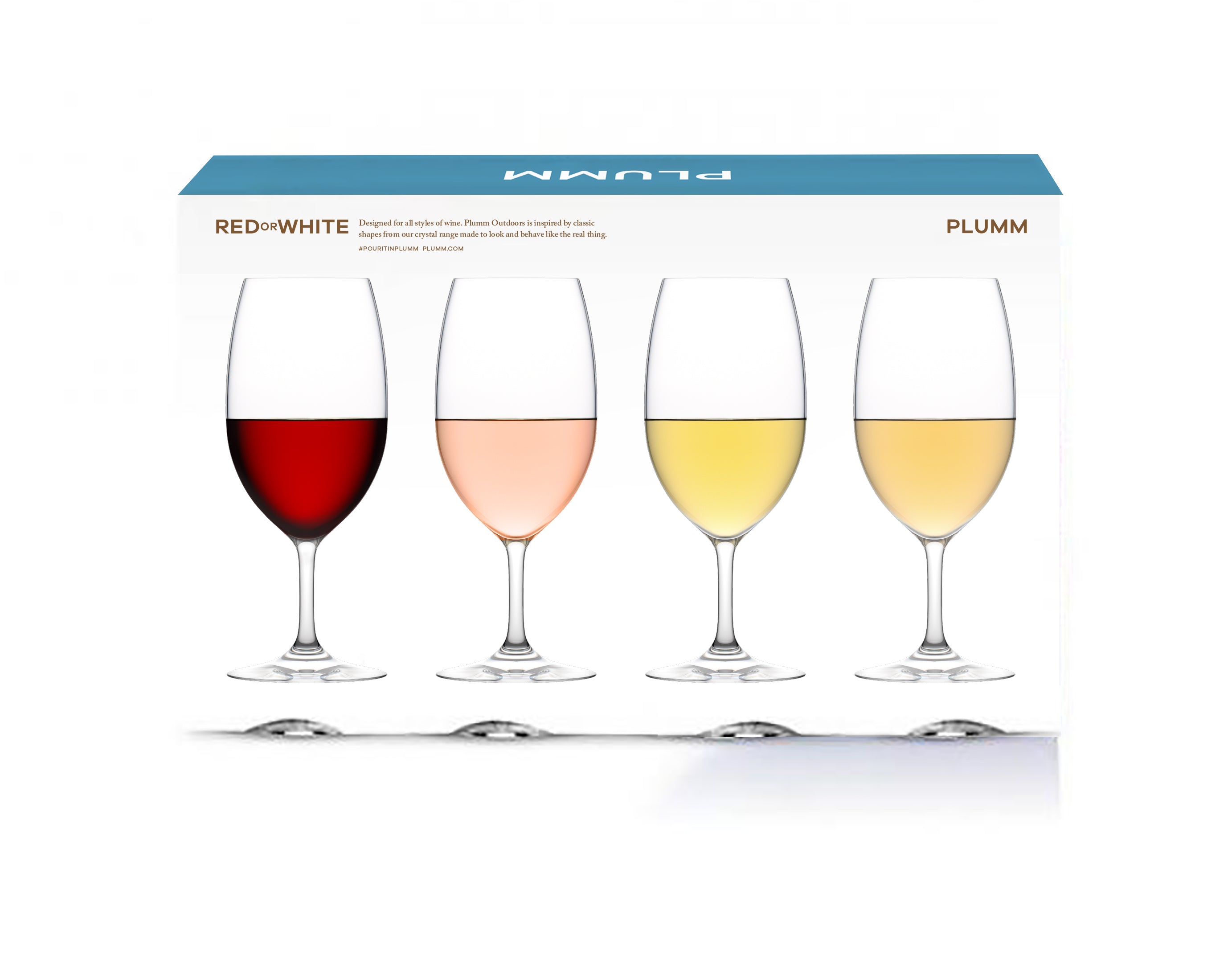 Outdoors RED OR WHITE - 463ml, Set 4