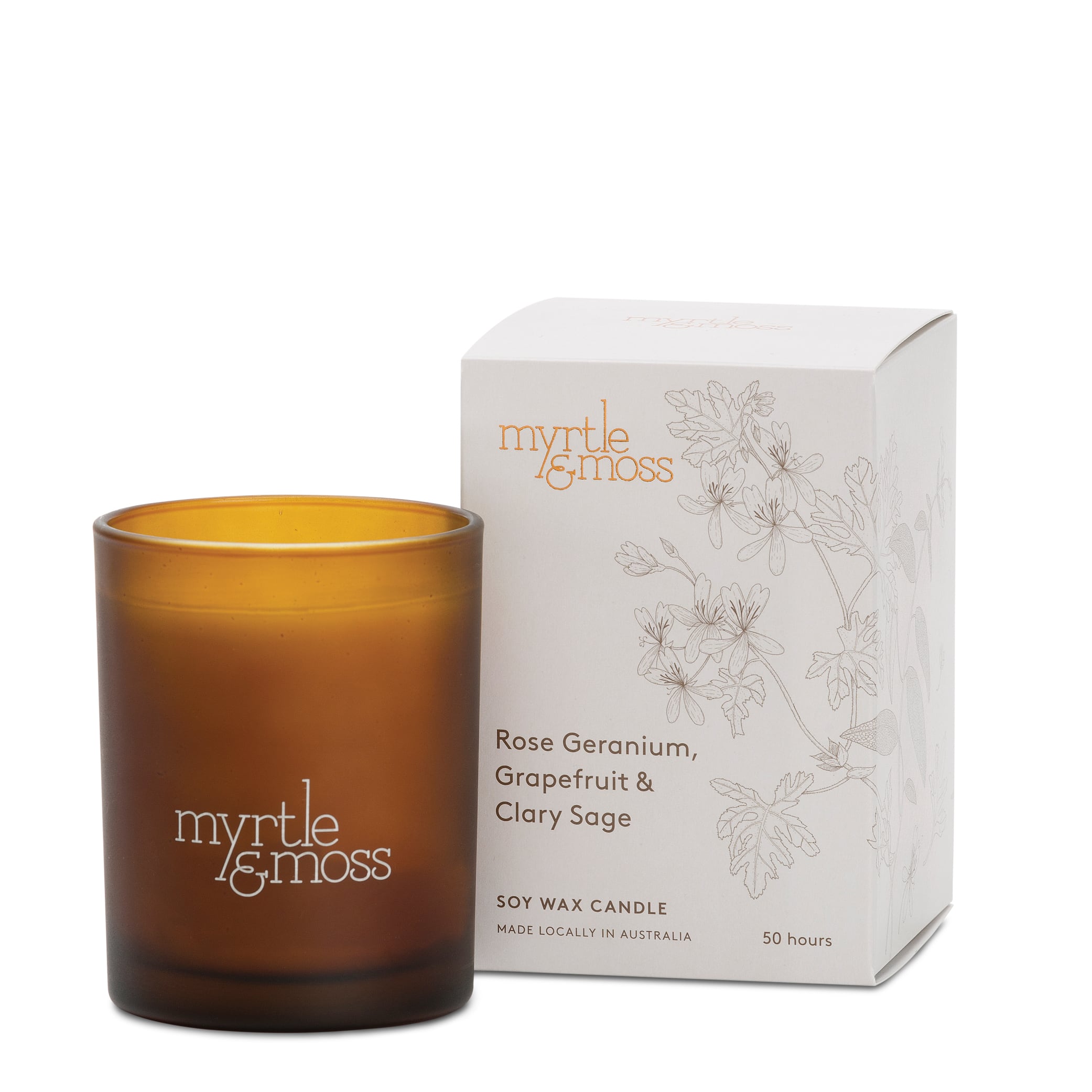 Rose Geranium - 50hr Soy Wax Candle