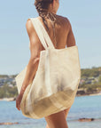 Oyster Cream - Mesh Beach Bag