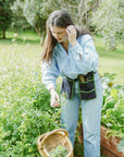 Canvas Gardening Belt - Navy w Green