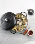 Cast Iron - 30cm Shallow Casserole SS Knob, Black