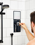 Tooletries The Oliver 16cmx14cm Shower Mirror, Charcoal, view 3