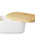 WB - Butter Dish w Bamboo Lid