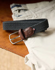 New York - Braided Belt, Steel Grey