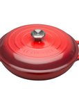 Cast Iron - 30cm Shallow Casserole SS Knob, Cerise
