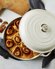 Cast Iron - 30cm Shallow Casserole SS Knob, Meringue