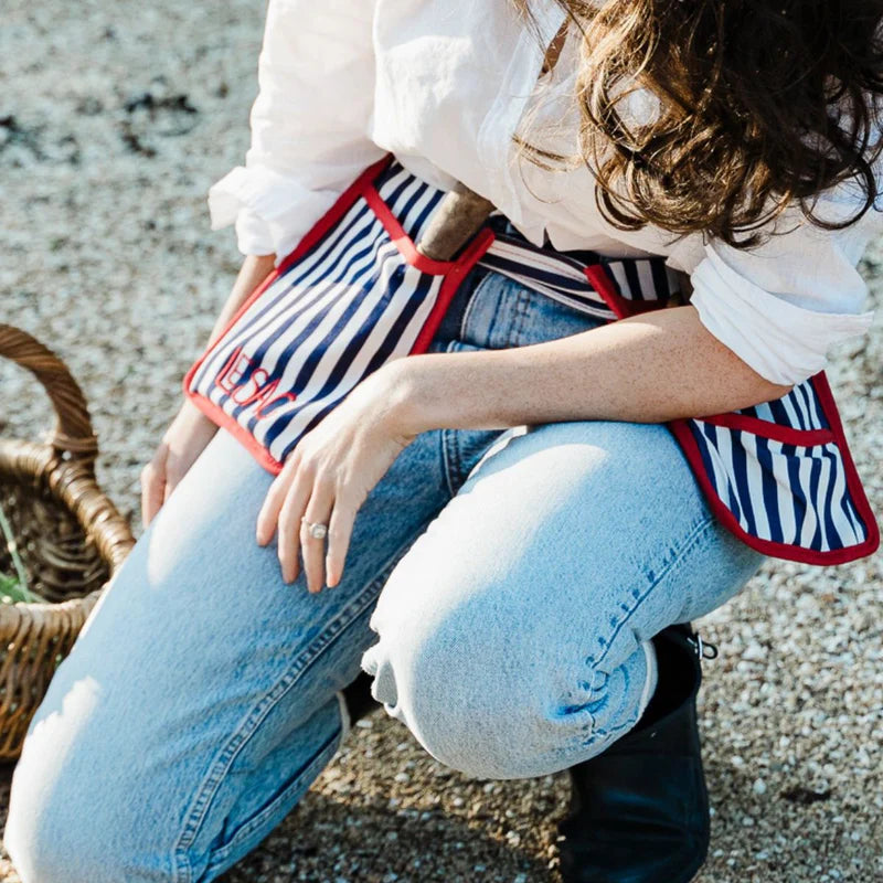 Canvas Gardening Belt - Navy Stripe