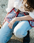 Canvas Gardening Belt - Navy Stripe