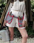 Canvas Gardening Belt - Navy Stripe