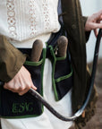 Canvas Gardening Belt - Navy w Green