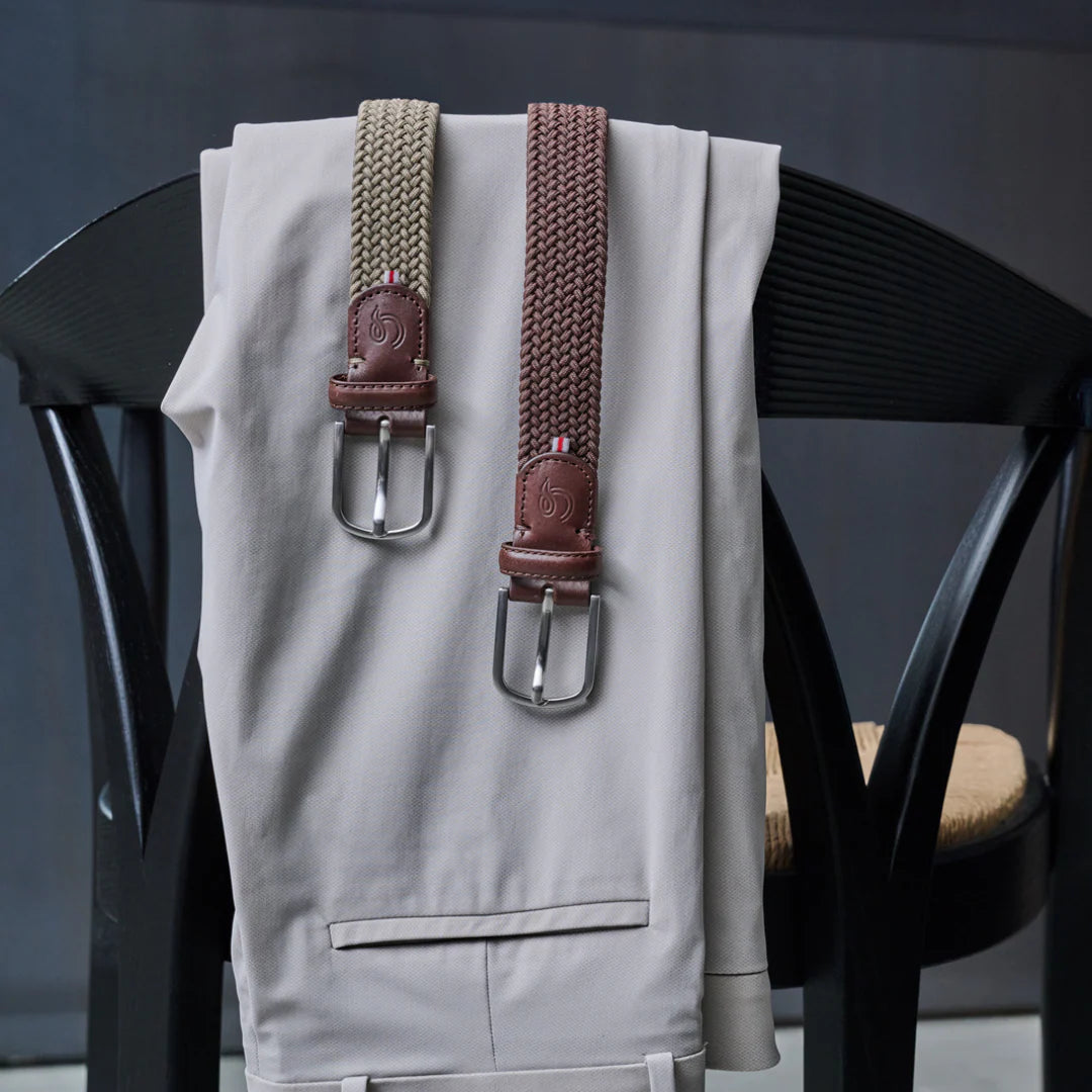 Florence - Braided Belt, Chocolate Brown