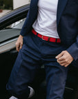 Brussels - Braided Belt, Rich Red