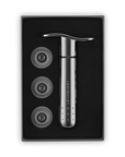 WA137: Metal Wine Pump & 3 Stoppers
