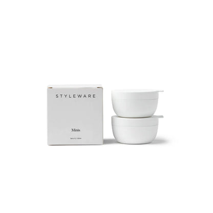 Minis - Set 2, 60ml Bowls w Lid, Salt