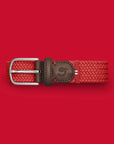 Brussels - Braided Belt, Rich Red