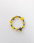 11 Glass Beads on Neoprene Bracelet