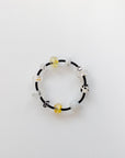 11 Glass Beads on Neoprene Bracelet