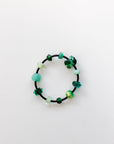 11 Glass Beads on Neoprene Bracelet