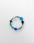 11 Glass Beads on Neoprene Bracelet