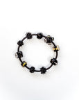 11 Glass Beads on Neoprene Bracelet