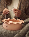 Cardigang - 25cm Stoneware Yarn Bowl, Coral