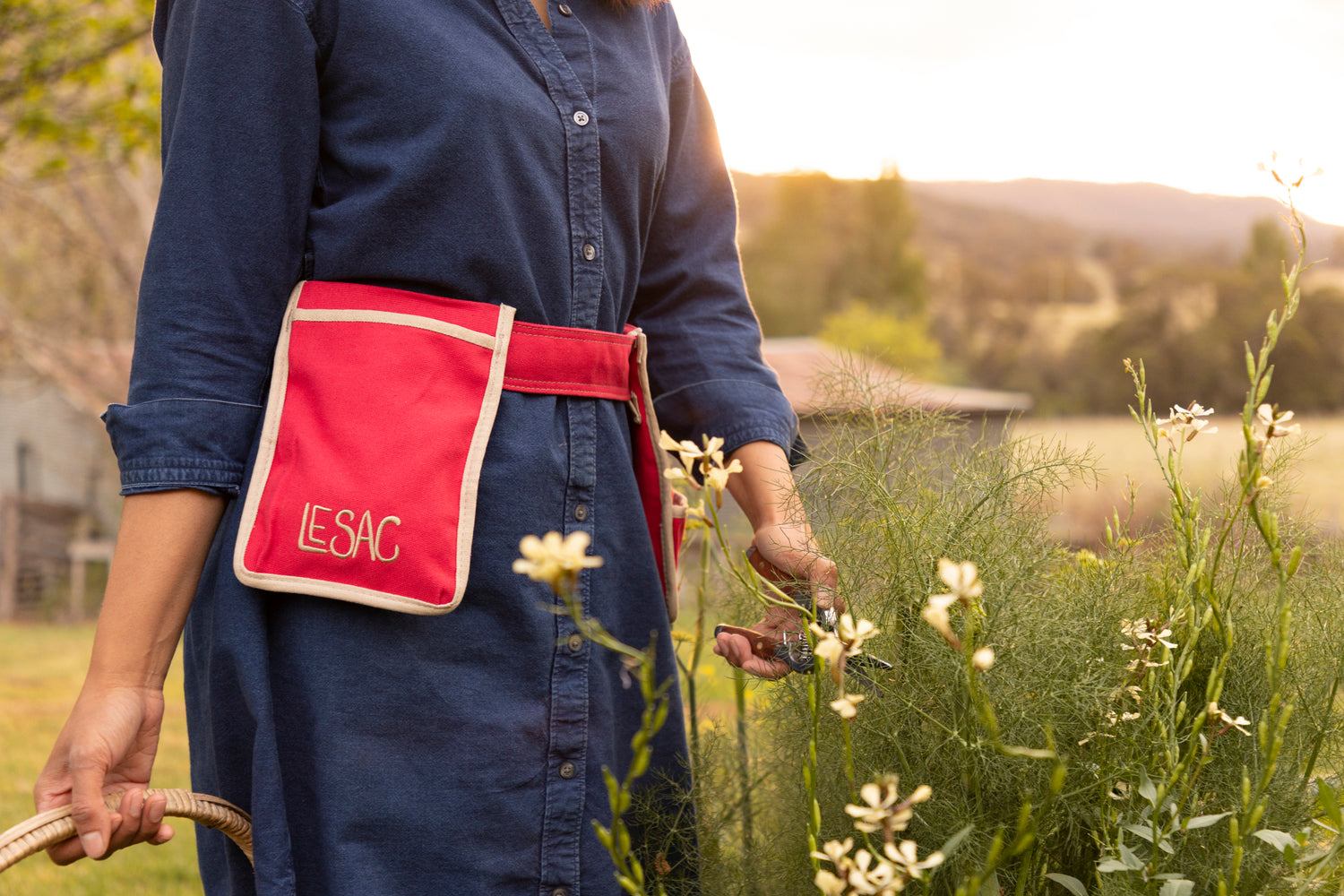 Canvas Gardening Belt - Red