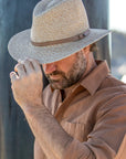 Broughton - L/XL Unisex Fedora, Camel