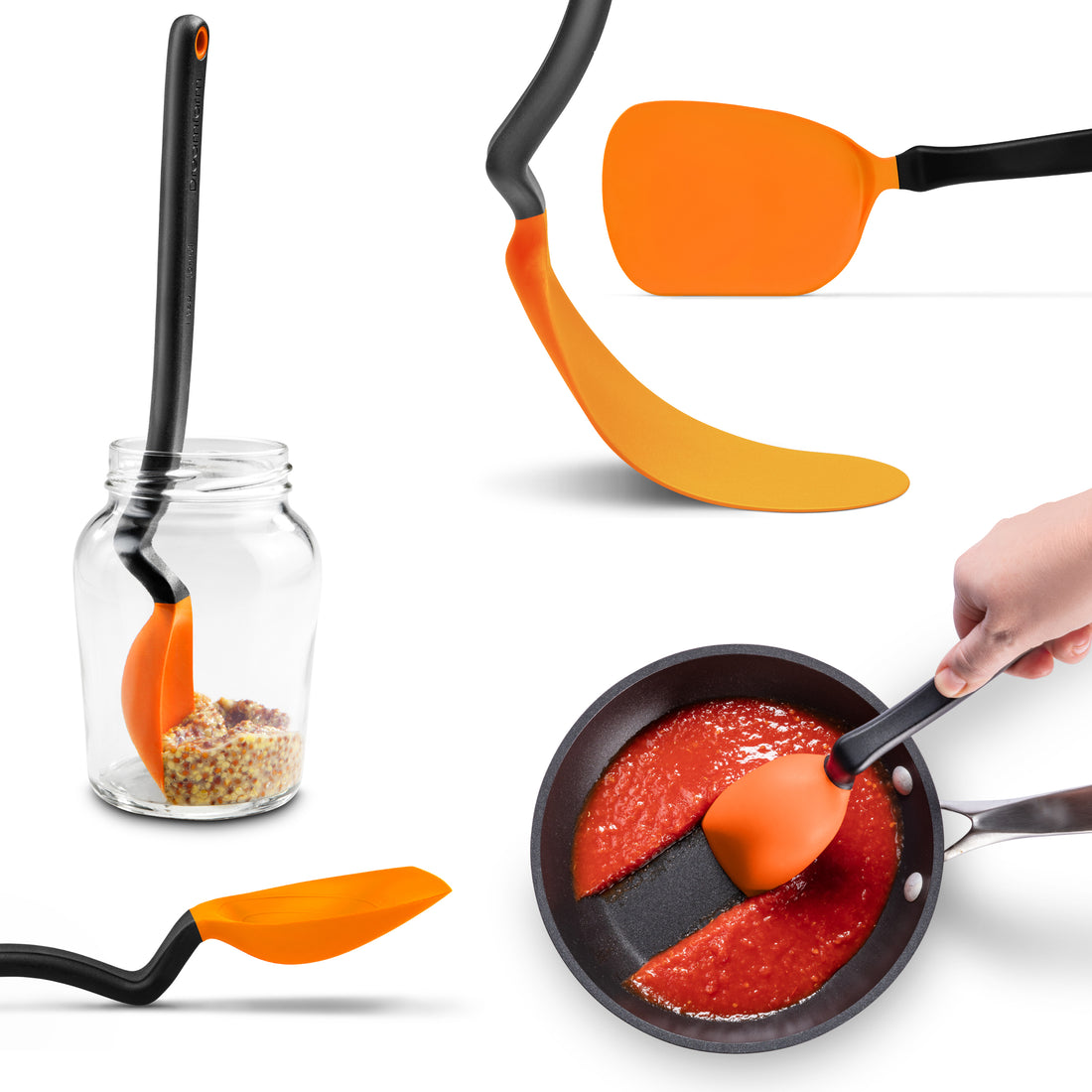 Mini Supoon - Sit Up Scraping Spoon, Orange