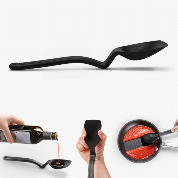 Supoon - Sit Up Scraping Spoon, Black