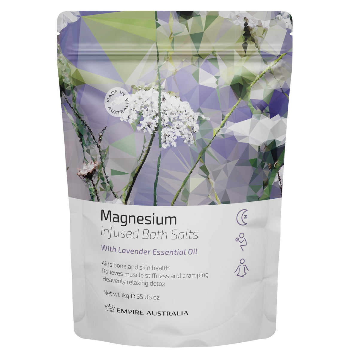 Magnesium - 1kg Bath Salts, Lavender