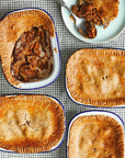 Enamel - Set 5 Oblong Pie Dishes, Blue