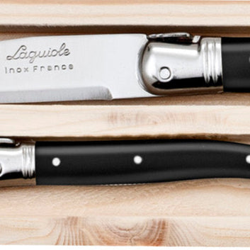 Laguiole - 2 Pce Cheese Knife &amp; Pate Set, Black