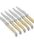 Jean Neron Laguiole 6 Pce Steak Knife Set GB, Light Horn, view 3