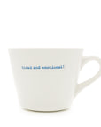 Word Range - 350ml Porcelain Mug, tired and emotional