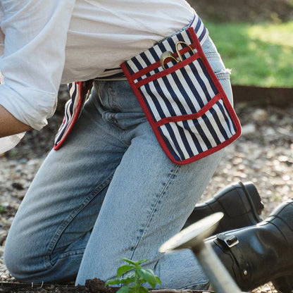 Canvas Gardening Belt - Navy Stripe