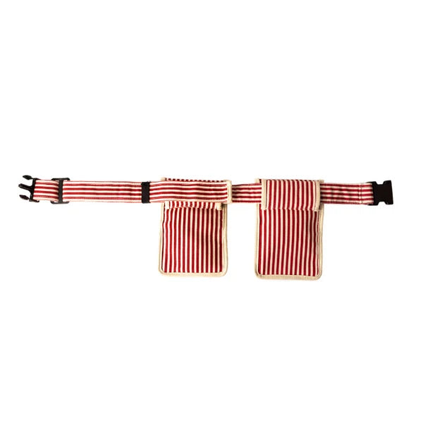 Le Sac Canvas Gardening Belt Red Stripe, view 7