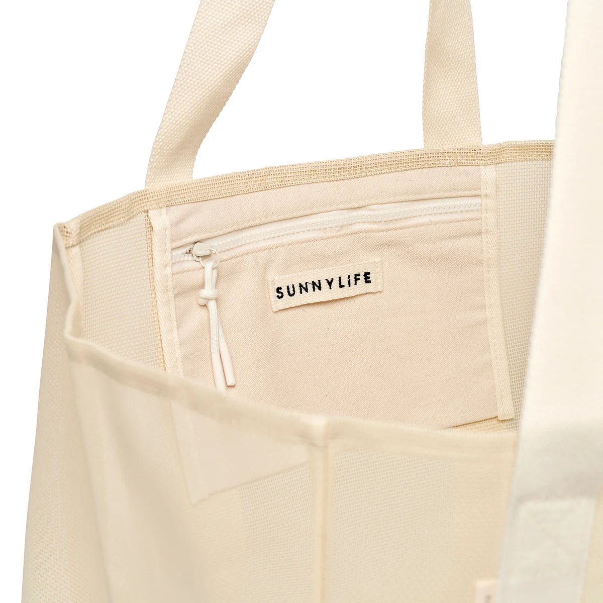 Oyster Cream - Mesh Beach Bag